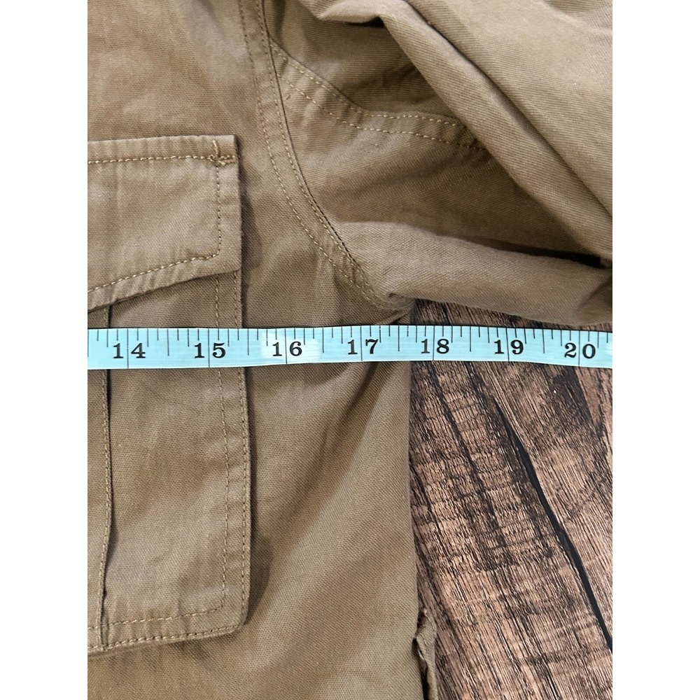 Sanctuary Utility Jacket Women XS Tan Long Sleeve Vented Outdoor Snap Inside Zip - Picture 11 of 13